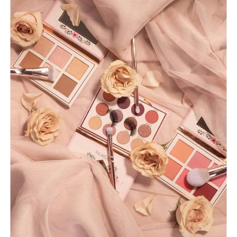 Set De 3 Paletas Floral Bloom, Sombras, Rubor E Iluminador