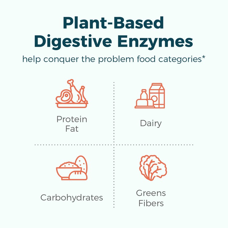 NewRhythm Digestive Enzymes 245 mg, with Probiotics and Prebiotics, Plant