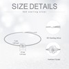 Rose Flower Ankle Bracelet for Women, 925 Sterling Silver Charm