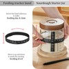Sourdough Starter Jar 2Pack，Wood Sealed Lid with Automatic Exhaust,35OZ with