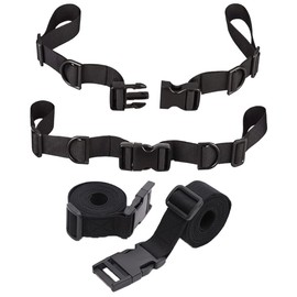 Rifrpha 2 PCS Adjustable Backpack Sternum Strap with Buckle 2 PCS Luggage Suitcase Straps Black Nylon Webbing Strap Sternum Straps for School Bags, Hiking Bags, Luggage, Duffel Bags, Fasteners