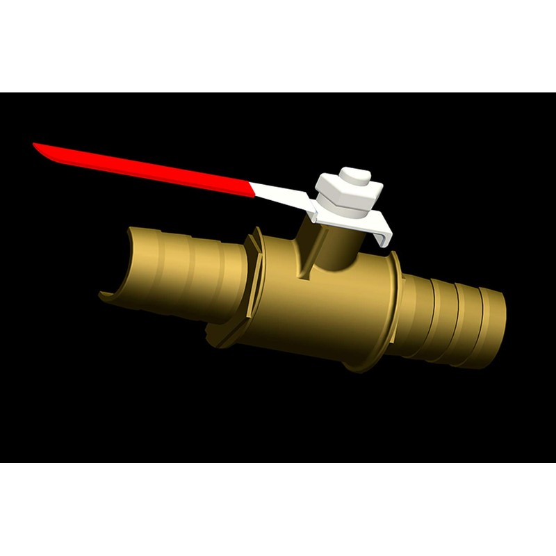 Aopin Ball Valve Brass 8mm / 3/10" Hose Barb x