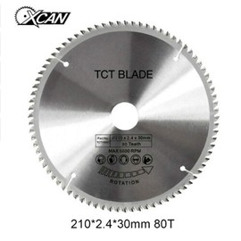 Pack of 2 Carbide Circular Saw Blades 210 mm 80T 30 mm Bore TCT Saw Blades Ring Chop Cutting for Wood Cutting Soft Metals