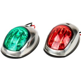 SEA-DOG 400070-1 STAINLESS STEEL LED NAVIGATION LIGHTS - PORT & STARBOARD
