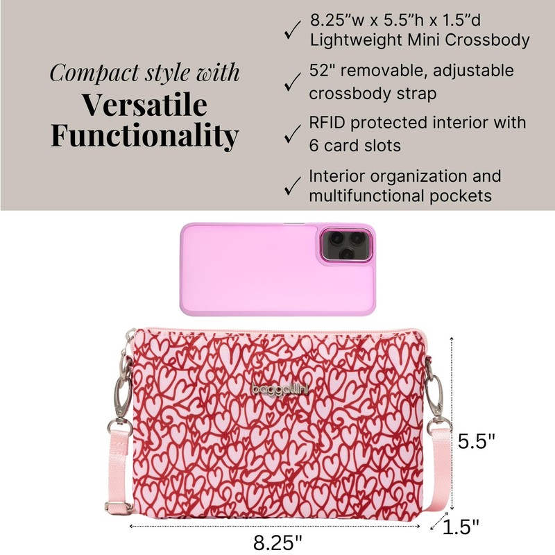 Baggallini The Only Mini Bag - 8.25"x 5.5" Lightweight Small