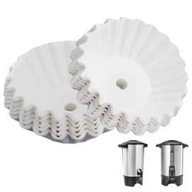 Paper Coffee Filters Compatible with Hamilton Beach Coffee Maker, 100 Pcs White Perforated Disposable Filters for Hamilton Beach 45 Cup