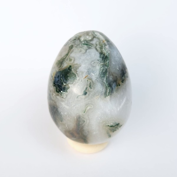 India Moss Agate Crystal Egg by Shelf & Stone. Moss