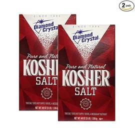 Diamond Crystal Pure and Natural Kosher Salt, 48 oz (Pack of 2)