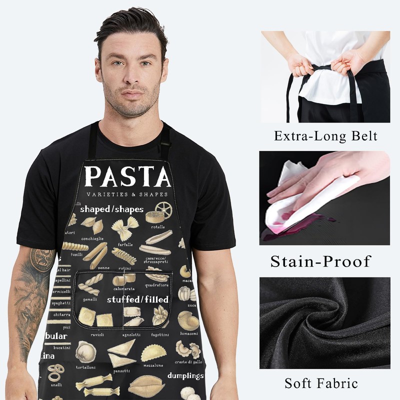 PLITI Pasta Chef Apron Italian Pasta Lovers Gift Spaghetti Gift