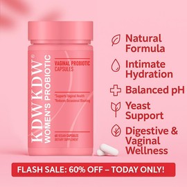 KDWKDW Women’s Probiotic  – Feminine Probiotics for pH Balance & Intimate Moisture Support with Prebiotics + Lactobacillus Blend – 60 Capsules for Freshness & Feminine Health, Edible Dietary:_Pack of 2(Best Choice)