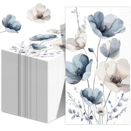 200 Pcs Bulk Paper Guest Towels Floral Napkins Boho Vintage Flower Disposable Dinner Napkins Watercolor Summer Decorative Botanical Hand Towel for Bathroom Wedding Holiday Party 8.3 x 4.3"