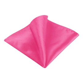 Allegra K Men's Pocket Squares Handkerchiefs Solid Color for Wedding Party One Size Fuchsia
