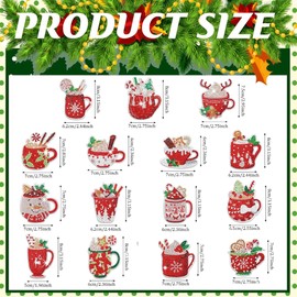 Pack of 15 5D Diamond Painting Christmas Pendants, Christmas Diamond Painting Pendants, DIY Diamond Painting Keyrings, for Christmas Trees, Homes, Offices and Classrooms Used Warden