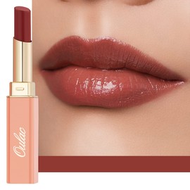Oulac 2-in-1 Lipstick and Lip Balm, Juicy and Shiny Lip Care Lipstick, Smooth and Hydrated Lips, Shiny Finish for Dry, Cracked and Brittle Lips, Vegan (02)