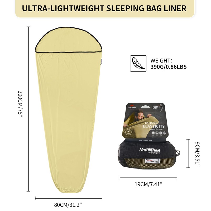 Naturehike Hut Sleeping Bag, High Elasticity, Thin and Small Packaging