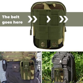 AYMQC Tactical Waist Bags EDC Molle Bag Compact Belt Bag Multifunctional Bum Bag for Hiking Camping Cycling Running Fishing (Camouflage)