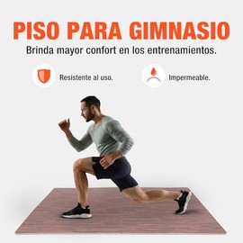 Altera Deck - Piso para Gimnasio EVA Foam (4 Piezas) Tapete Antigolpes Grosor 1cm | Piso Tipo Rompecabezas 120x120cm | Ideal para Ejercicio, Yoga, Pes