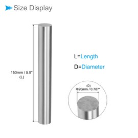 CoCud Round Steel Rod, 20mm Diameter 150mm Length, High Speed Steel Bar Stock Craft DIY Tool - (Applications: for Drill Lathes Boring Machine), 1-Piece