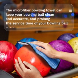 Aoriher Microfiber Bowling Towel 10 x 8 Inch Bowling Ball Towel Bowling Ball Cleaning Pad Bowling Bowling Rag for Cleaning Bowling Balls(Blue)