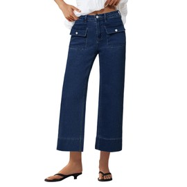 GRAPENT GRAPENT Jeans for Women Baggy Retro High Waisted Jeans Women Nightfall Blue Size Large US 12 to 14