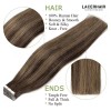 Lacer Extensiones Cabello Natural 50gr 14in Marrón Oscuro A Marrón