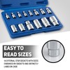 NEIKO 04300A E-Torx Socket Set, 14 Piece, External Torx, E4