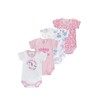 Chicco, Baby Boys Short Sleeve Cotton Bodysuits Set, White/Rose