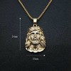 Jesus Pendant, Jesus Necklace for Men, Christ Jesus Head Necklace