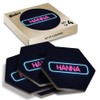 4 x Hexagon Coasters - Neon Sign Design Hanna Name