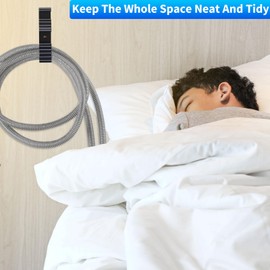 1 Pcs Cpap Hose Hanger, Anti-Release Metal Cpap Hose Holder Hanger for Bed, 2 in 1 Design Cpap Hook Tube Mask Holder for Hold CPAP Headband Hose, and Tube, Cpap Stand - 1 Pcs Black