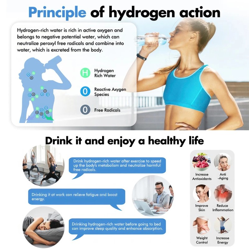 For Aqua Optima 2L Electric Hydrogen Rich Alkaline Water Ionizer