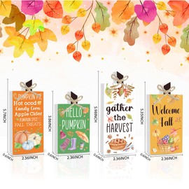 Fall Decorations for Home Thanksgiving Decorations Indoor Autumn Decor Fall Gifts for Women Men Pumpkin Vintage Fall Table Decor Sign for Farmhouse Bathroom Kitchen Bedroom Office