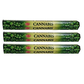HEM (Hem): Incense Sticks, Incense, Hexagonal Incense, Set of 3 Boxes (Canabis)