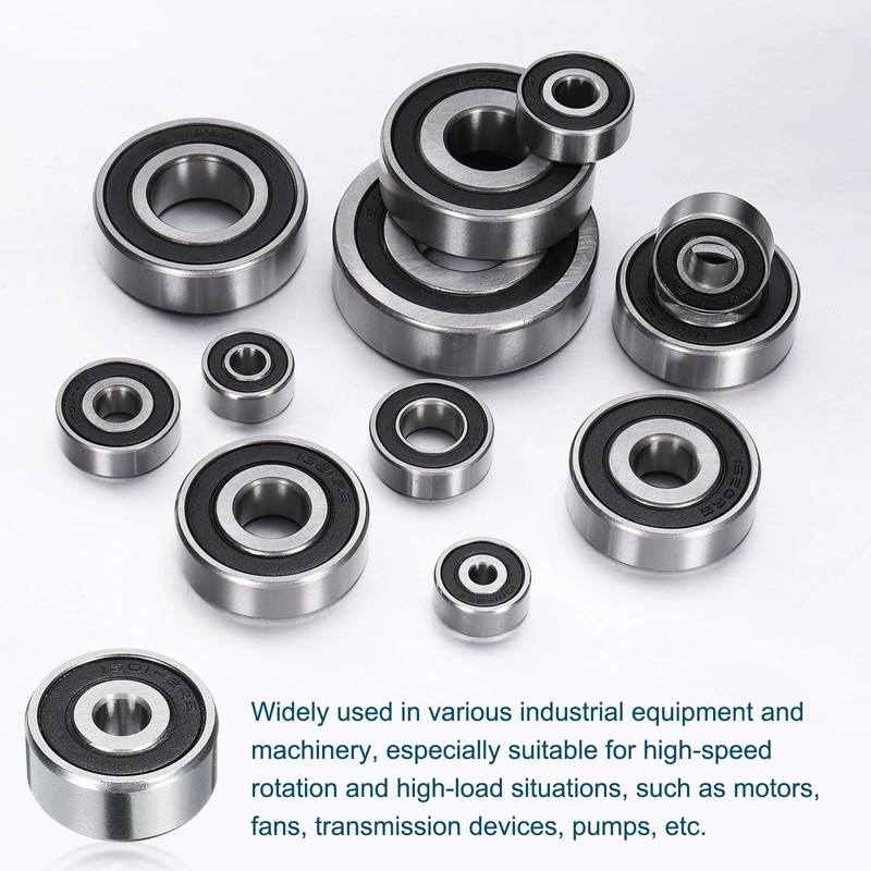 sourcing map 1601-2RS Deep Groove Ball Bearing, 4pcs 5mm x