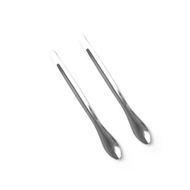 Pack of 2 12.5 cm/4.92 inches, M, Micro Sample Spoon, Stainless Steel Laboratory Ladle, Ladle, Laboratory Spoon, Scoop Reagent Lab Sampling, 10/12.5/14 cm Laboratory Micro Spatula Scoop
