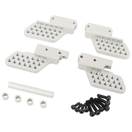 RZXYLRC Shock Mount Multiple Mounting Positions Damper Holder CNC Aluminum for TRX4M Defender 1/18 RC Crawler Upgrades (Silver)