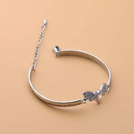 LQRI Memorial Jewelry Loss of Family Member Gift My Guardian Angel Lives in Heaven I Call Him/Her Grandpa Son Grandma Mom Daughter Angel Wing Charm Bracelet In Memory Of Loved One (SIL- I Call daddy)