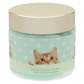 Cozy Company 172826 Hand Cream, Body Cream, Silky Musk, 2.1 oz (60 g), Gift Box, Hand, Body Care, Cat, Cosmetics, Birthday, Women, Peek-a-Cat Green Gift