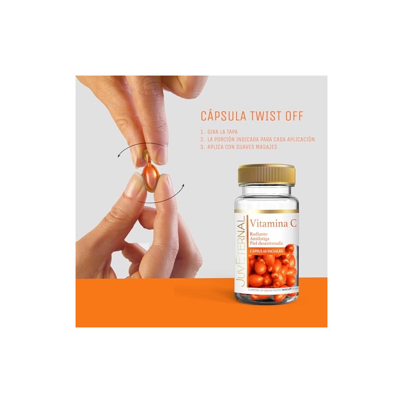 JUVETERNAL Do Cpsulas Faciales Vitamina E Cpsulas Faciales Vitamina C,