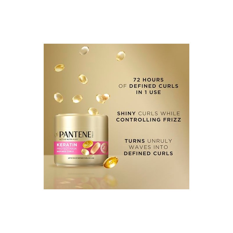 Pantene Pro-V Defined Curls Bundle: Shampoo 500ml, Conditioner 350ml, Keratin