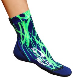Sand Socks for Soccer, Volleyball, Snorkeling (Youth/Adult) Large Green Lightning