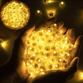 Phyooest 100 Stck LED Ballons Lichter, Mini LED Licht Luftballon Lichter, Runde Led Ballonlichter Warmwei? Weihnachtsdeko fr Papierlaterne, Weihnachten, Hochzeit, Geburtstag, Party Deko