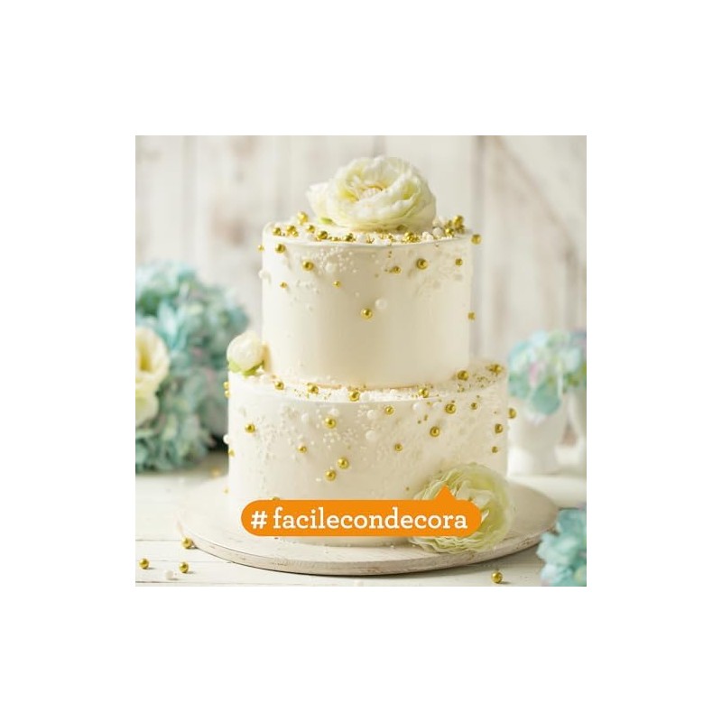 Decora 2081151 Confezione Da 100 G Perle Di Zucchero Oro