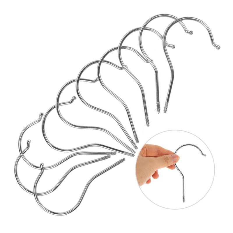 WATIIFUFU Pack of 10 Clothes Hanger Hooks Accessories Multi-Purpose Screw