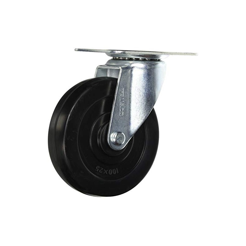 TRUSCO(トラスコ) 台車用キャスター Φ100 ゴム車 自在 TYSG-100RH