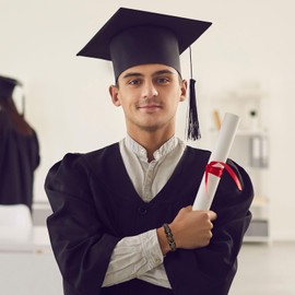 Infinity Knot Bracelet for Men, Brown Braided Leather Stainless Steel Mens Bracelet, Anniversary Birthday Graduation Gifts Engraved with Love You Forever 19-21CM