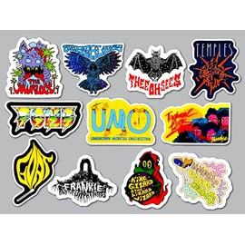 Psychedelic Garage Indie Rock Sticker Pack (10 Stickers) Set 1 psychrock garagerock Indie Fuzz lo-fi Analog surf Noise jamrock Space Reverb Retro Aesthetic Vinyl artrock Underground acidrock
