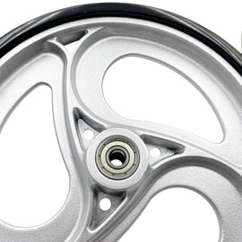 Yuqim 2 Pcs 8" Replacement Wheels for Rollator Walker and Wheelchairs - Drive Rollator Parts (Silver, 8 Inch)