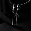 MYHAO 925 Sterling Silver Curve Chain Dangle Earrings Drops for