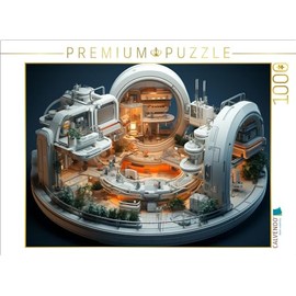 CALVENDO Puzzle Space Station - 3D Space for Little Explorers | 1000 Pieces Size 25" x 19"